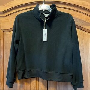 Natural Reflections BASS PRO Womens Half Zip Pullover Long Sleeve Fleece Black L